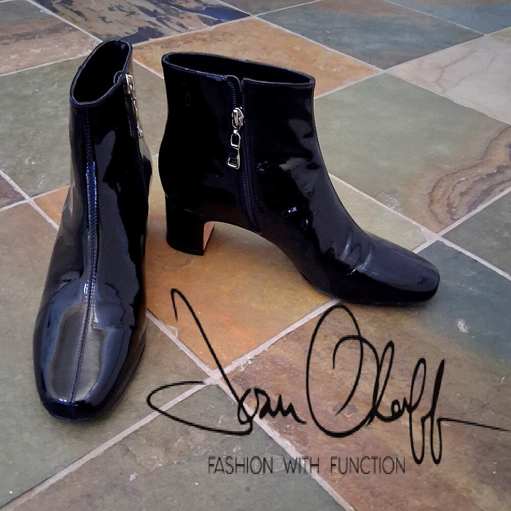Joan Oloff Patent Leather boots